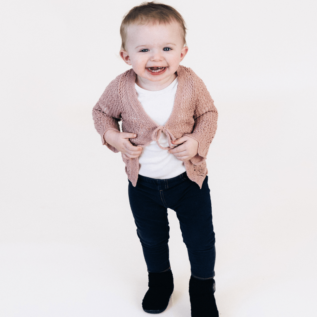 Crochet Bell Sleeve Cardigan - Infant - HAHA MAMA Clothing