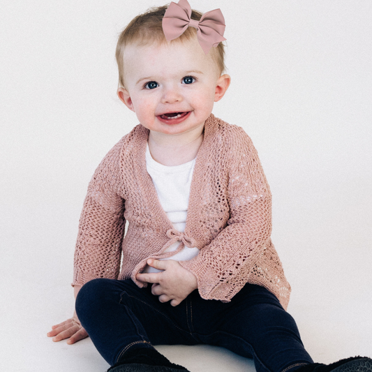 Crochet Bell Sleeve Cardigan- Infant