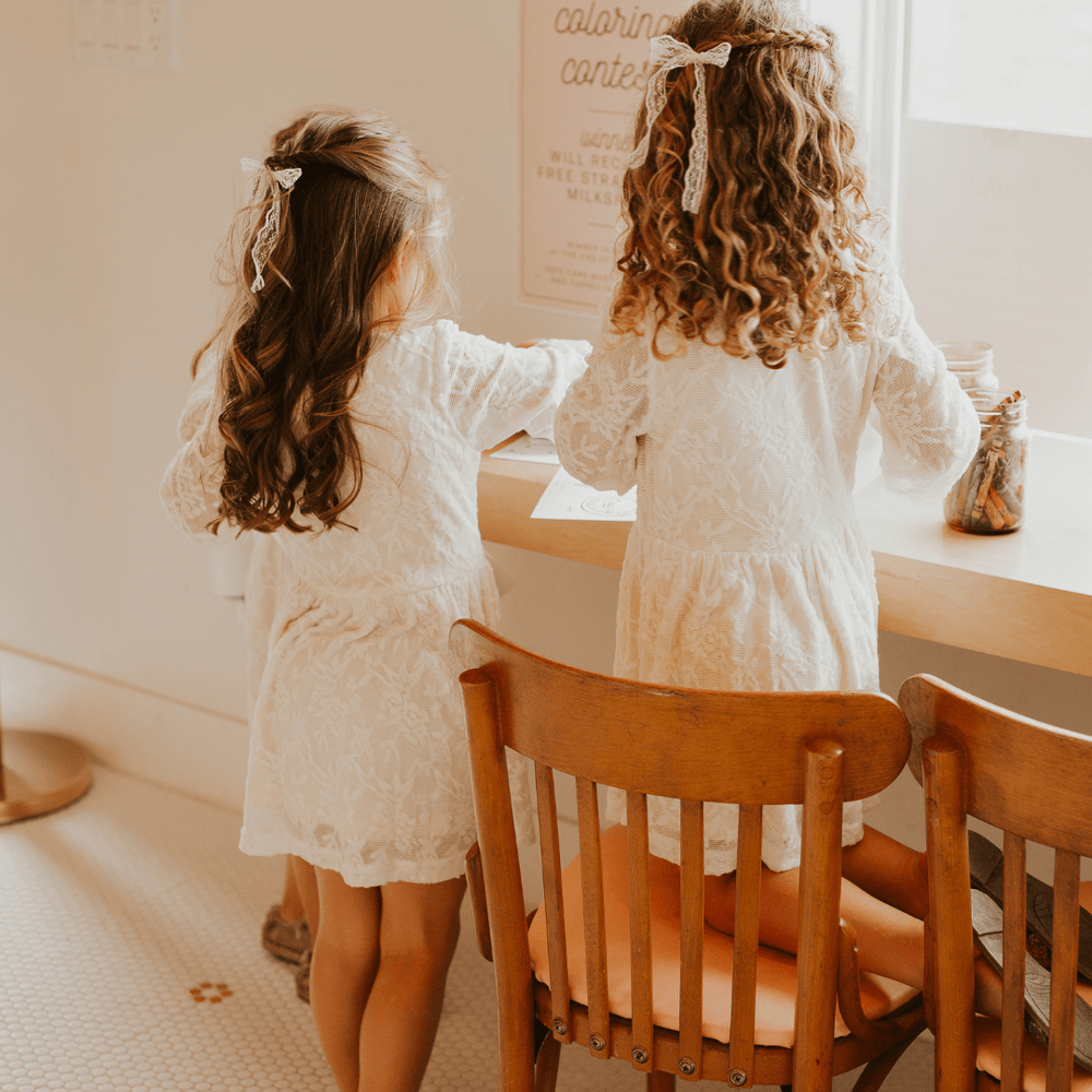 Ivory Lace Mommy & Me Dress - Child - HAHA MAMA Clothing