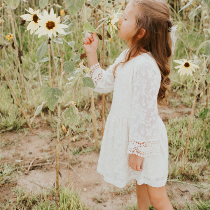 Ivory Lace Mommy & Me Dress - Child