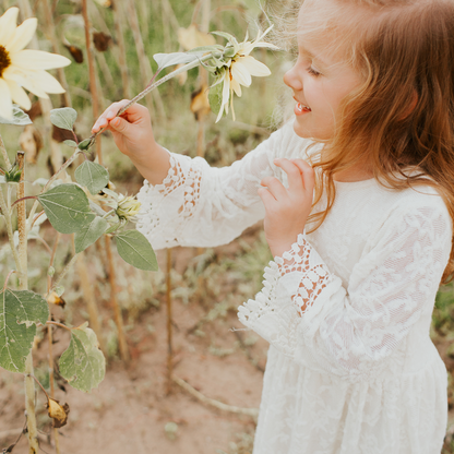 Ivory Lace Mommy & Me Dress - Child