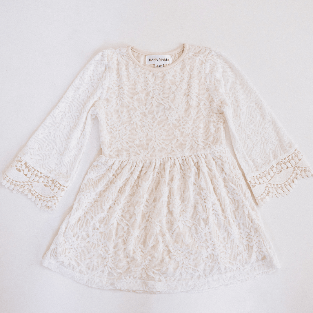 Ivory Lace Mommy & Me Dress - Child - HAHA MAMA Clothing