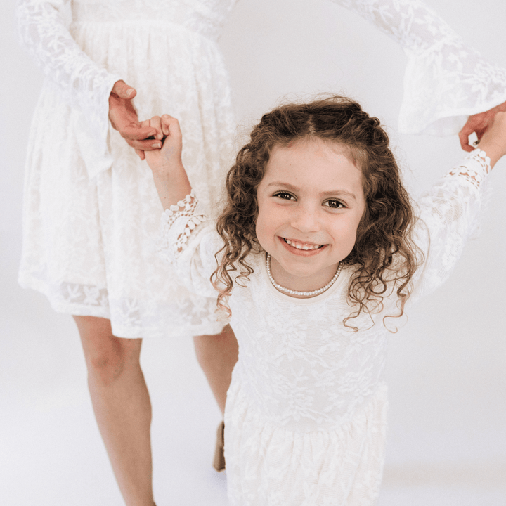 Ivory Lace Mommy & Me Dresses - HAHA MAMA Clothing