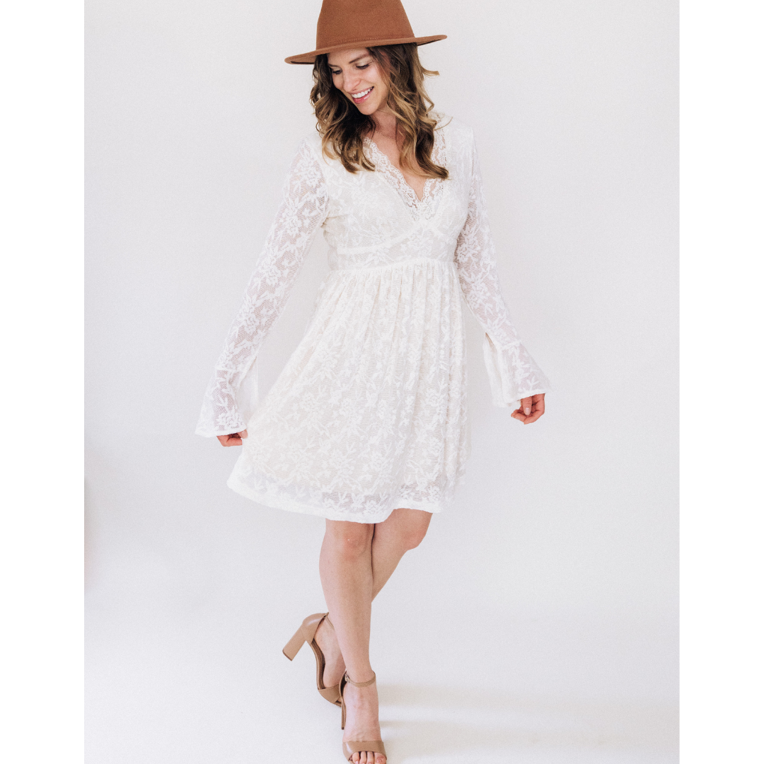 Ivory Lace Mommy & Me Dresses