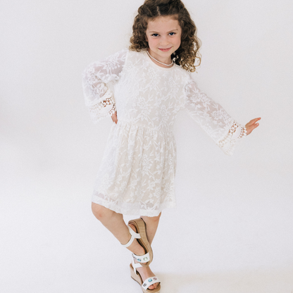 Ivory Lace Mommy & Me Dress - Child