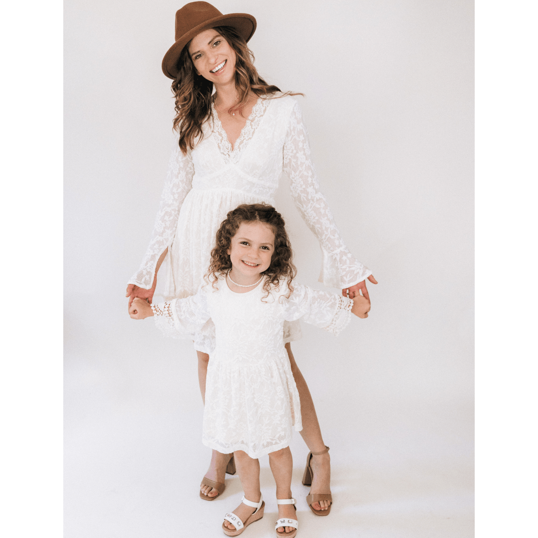 Ivory Lace Mommy & Me Dress - Child - HAHA MAMA Clothing