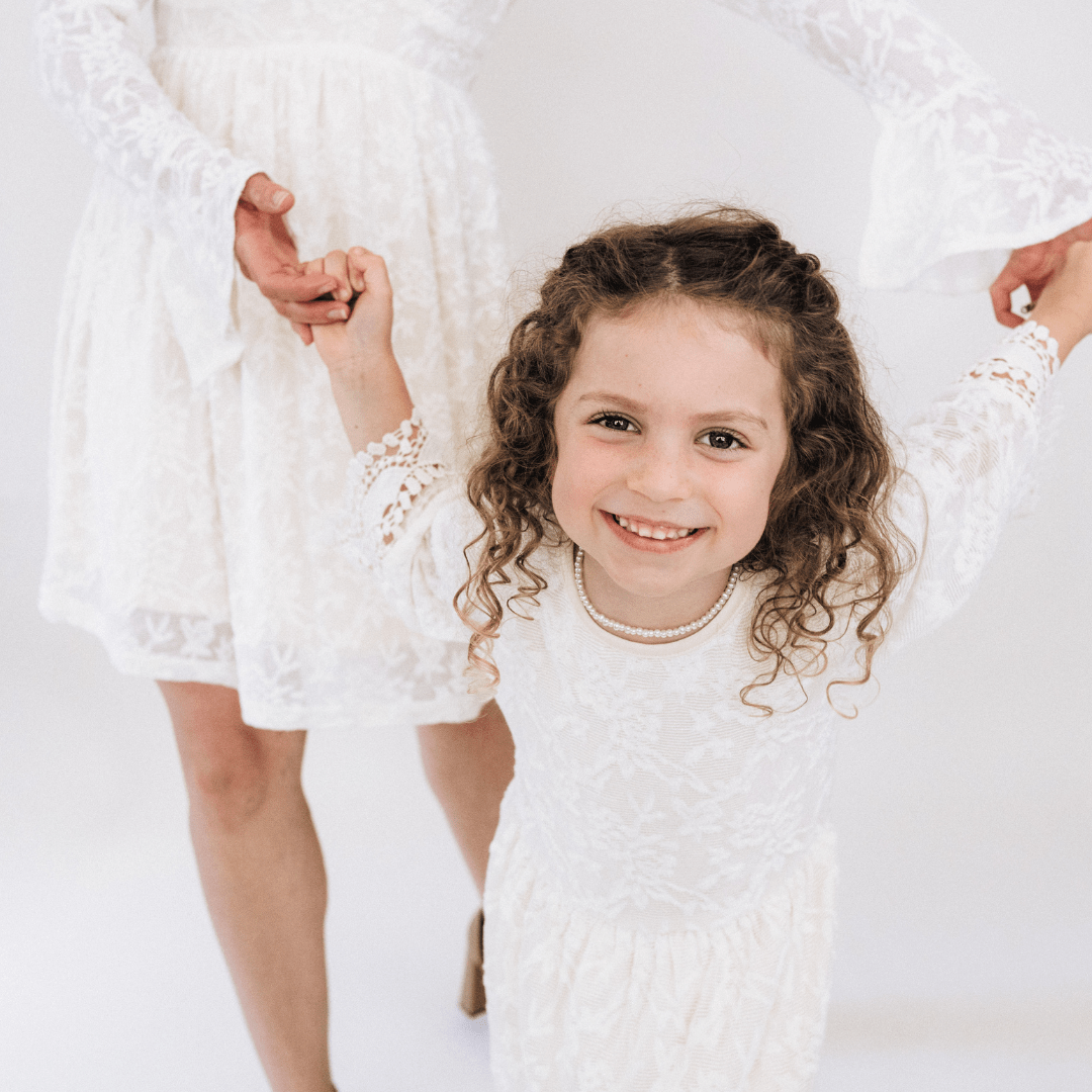Ivory Lace Mommy & Me Dress - Child - HAHA MAMA Clothing