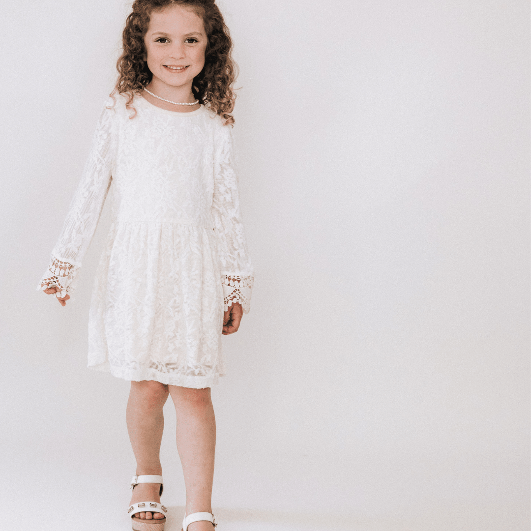 Ivory Lace Mommy & Me Dress - Child - HAHA MAMA Clothing
