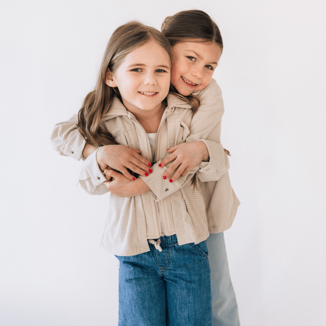 Textured Khaki Jacket - Child - HAHA MAMA Clothing