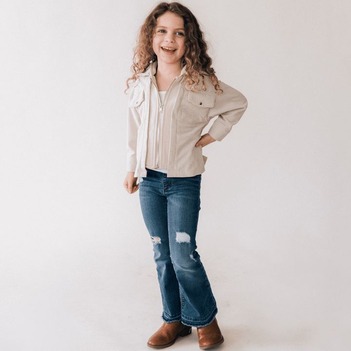 Textured Khaki Jacket - Child - HAHA MAMA Clothing