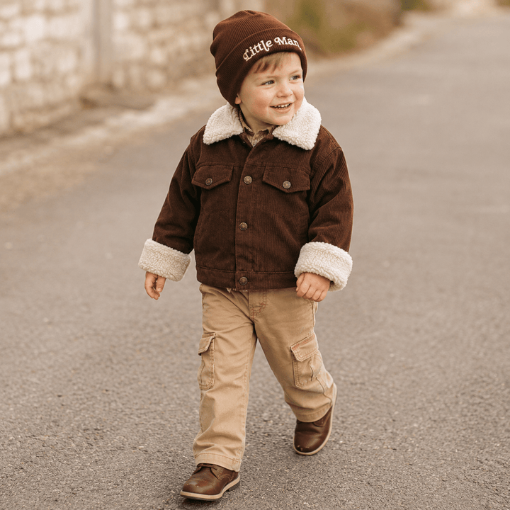 Matching Mommy & Me Beanies- Dark Brown - HAHA MAMA Clothing