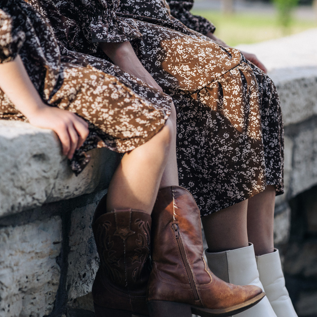 Dainty Brown Floral Mommy & Me Dresses