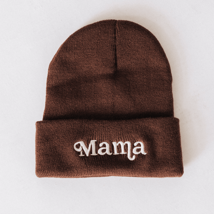 Matching Mommy & Me Beanies- Dark Brown - HAHA MAMA Clothing