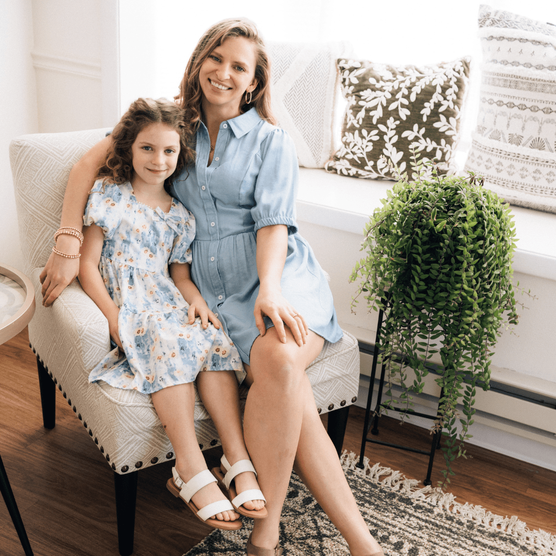 Spring Matching Mommy & Me Dresses | Blue & Floral Spring Matching Mommy & Me Dresses | Blue & Floral