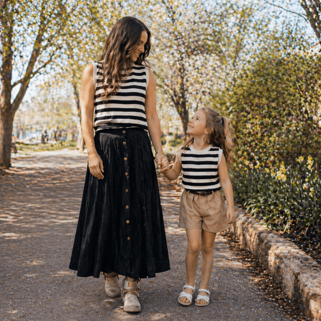 Striped Mommy & Me Outfits - HAHA MAMA Clothing
