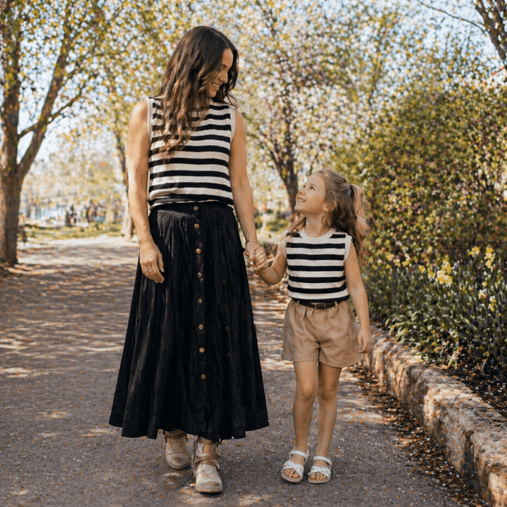 Striped Mommy & Me Outfits - HAHA MAMA Clothing