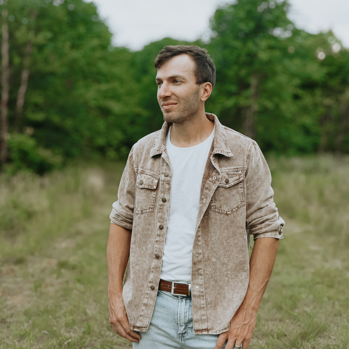 Brown Denim Jacket- Daddy & Son