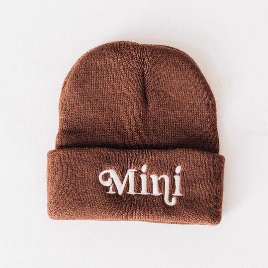 Matching Knit Hats- Mini- Dark Brown