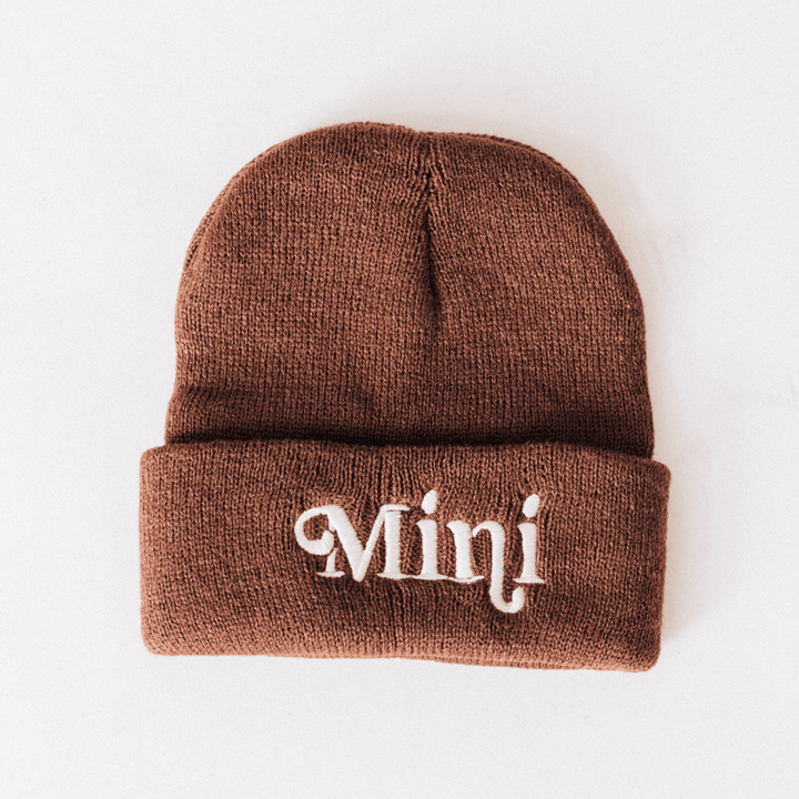 Matching Mommy & Me Beanies- Dark Brown - HAHA MAMA Clothing
