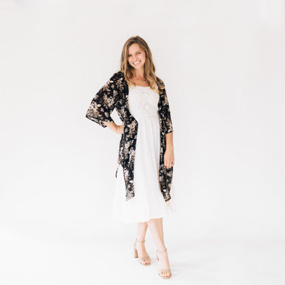 Soft White Crochet Dress - Women