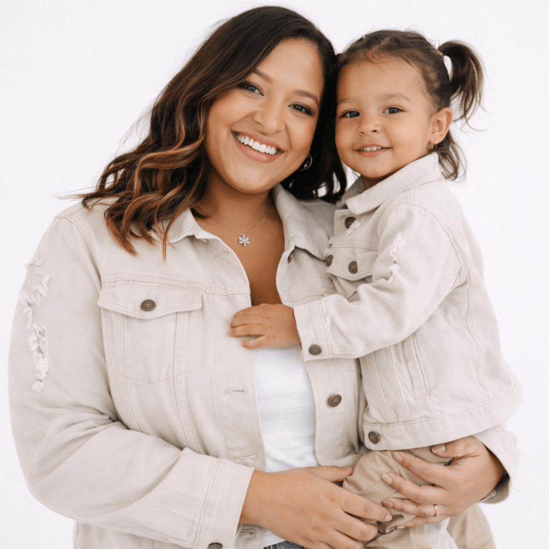 Khaki Distressed Denim Mommy & Me Jackets - HAHA MAMA Clothing