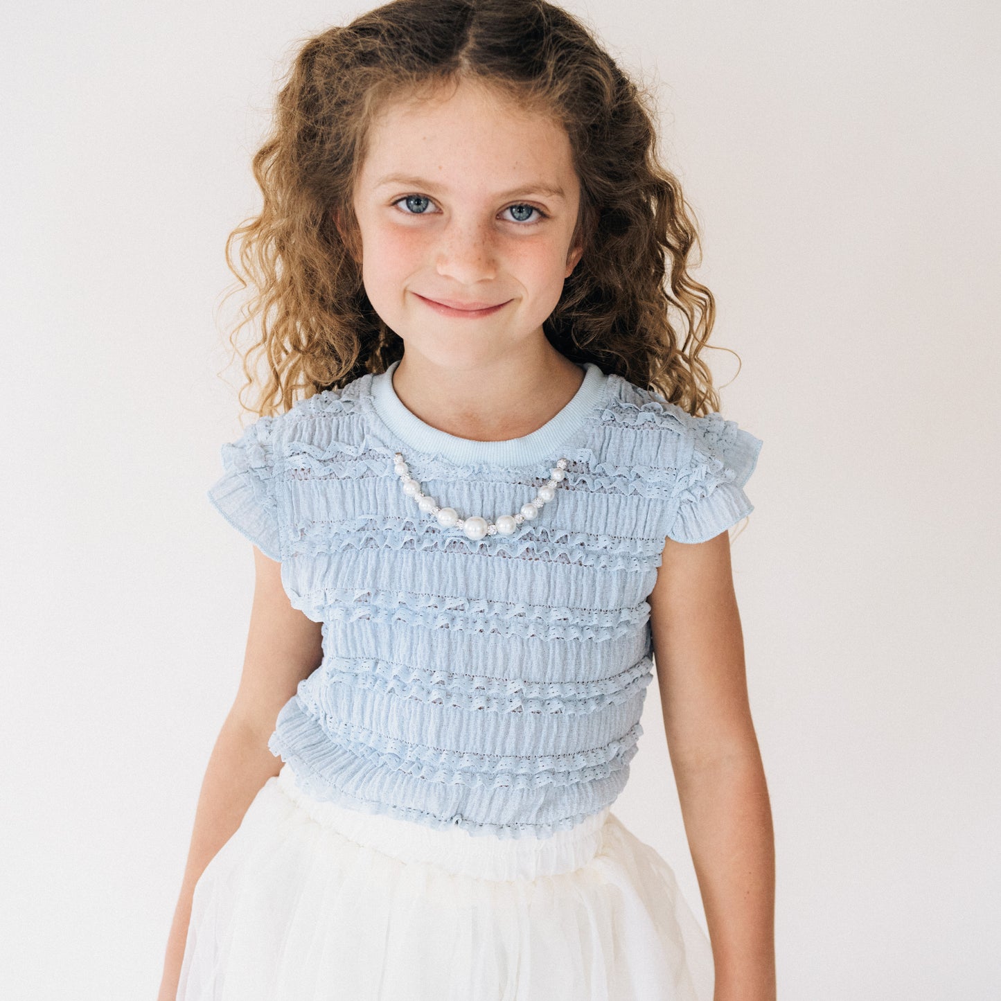 Ruffle Blue Pearl Outfit- Child