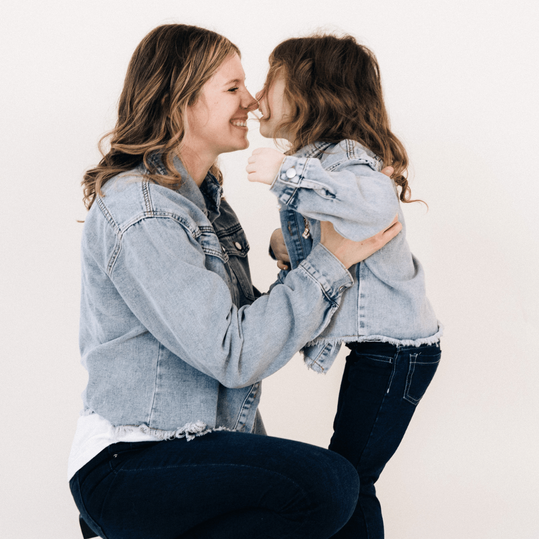 Raw Hem Denim Mommy & Me Jackets - HAHA MAMA Clothing