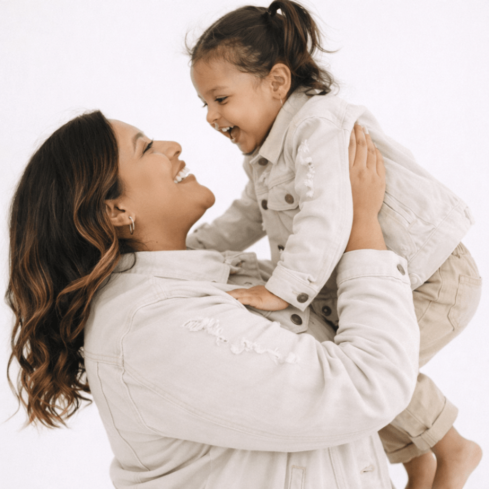 Khaki Distressed Denim Mommy & Me Jackets - HAHA MAMA Clothing