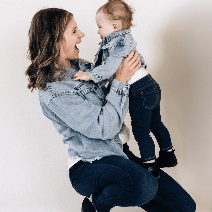 Raw Hem Denim Mommy & Me Jackets - HAHA MAMA Clothing