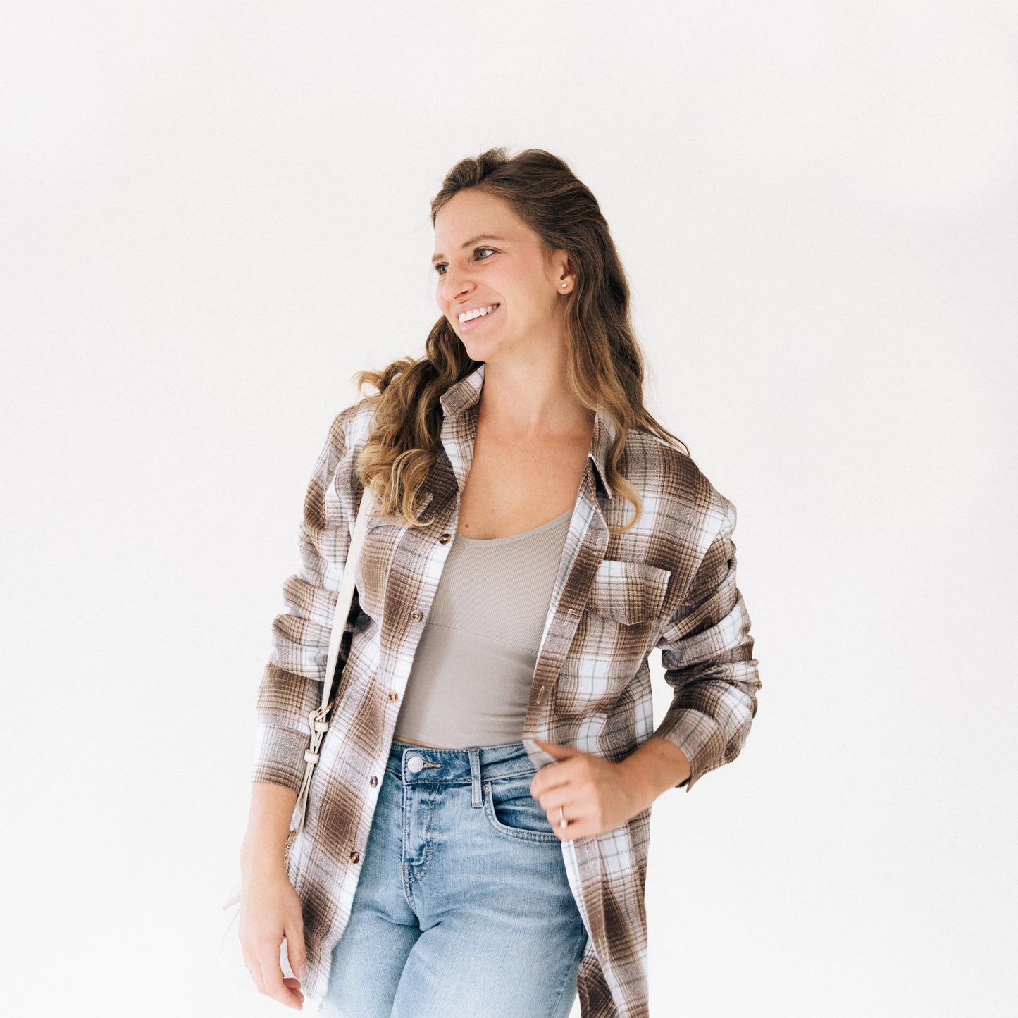 Lightweight Brown Flannel - Adult