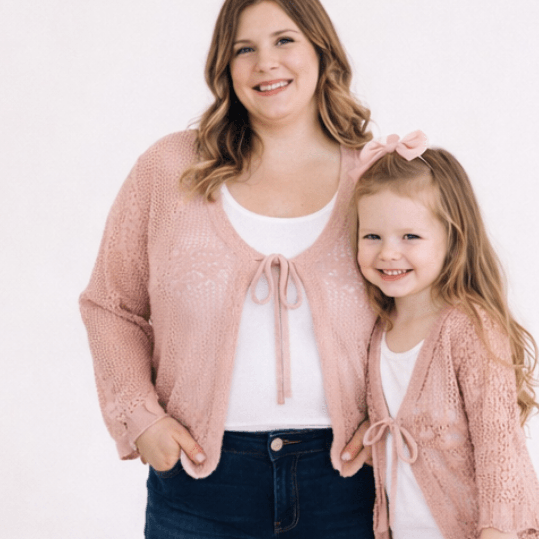 Crochet Bell Sleeve Mommy & Me Cardigans - HAHA MAMA Clothing