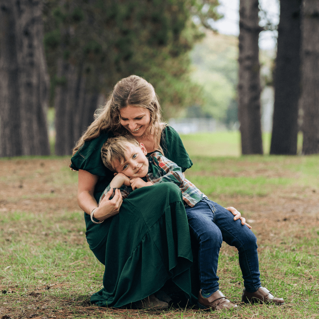 Puff Sleeve Green Maxi Dress - Women - HAHA MAMA Clothing