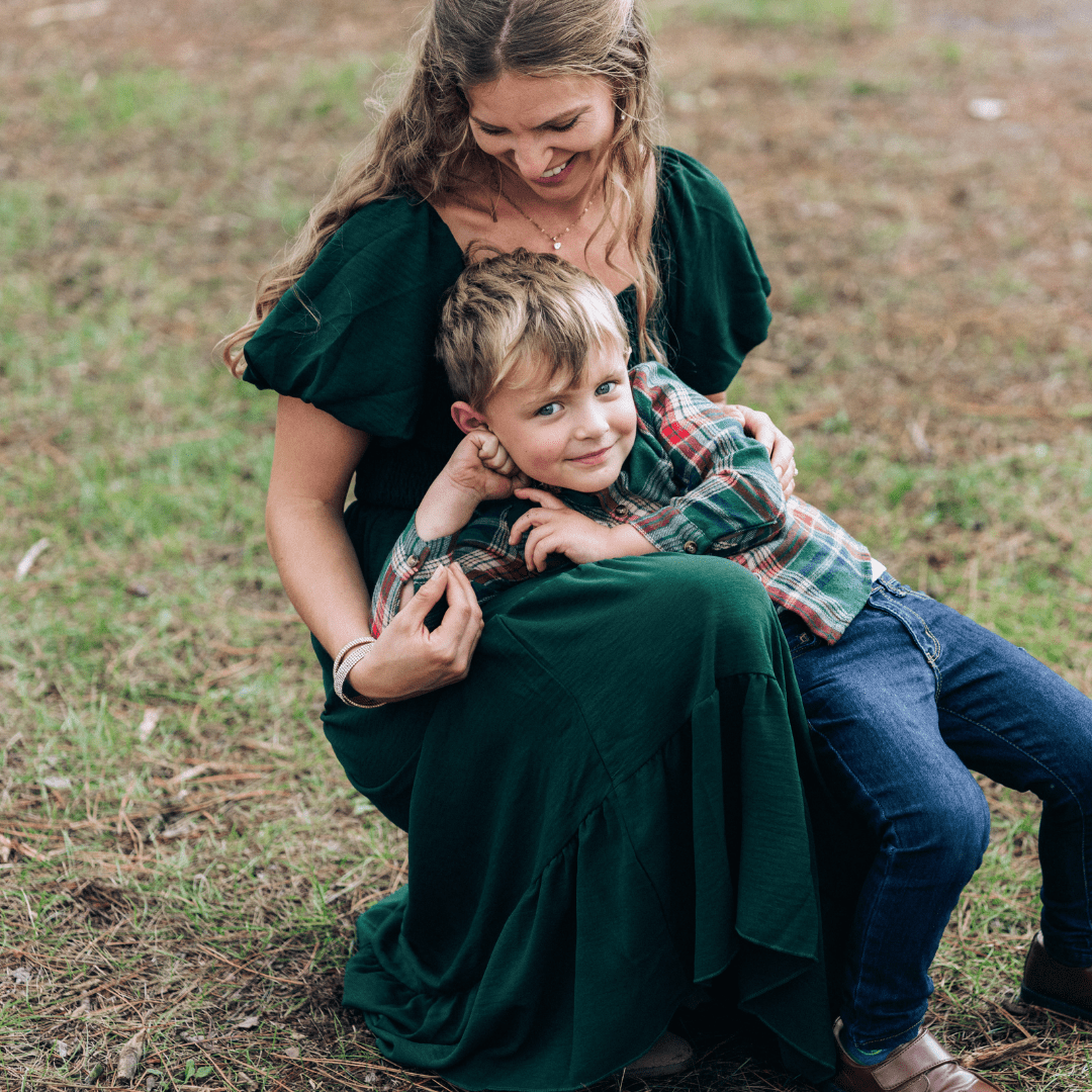Red & Green Plaid Holiday Shirt- Boy's - HAHA MAMA Clothing