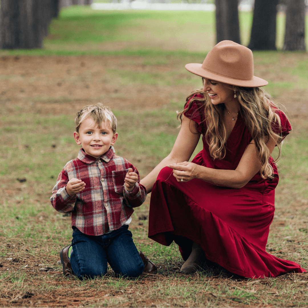 Red Cozy Flannel- Boy's - HAHA MAMA Clothing
