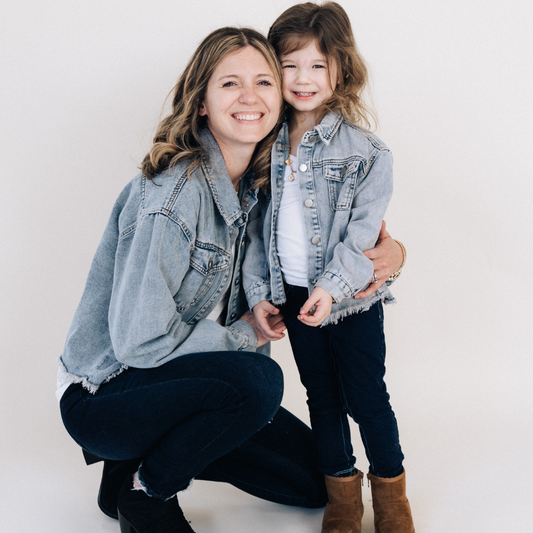 Raw Hem Denim Mommy & Me Jackets