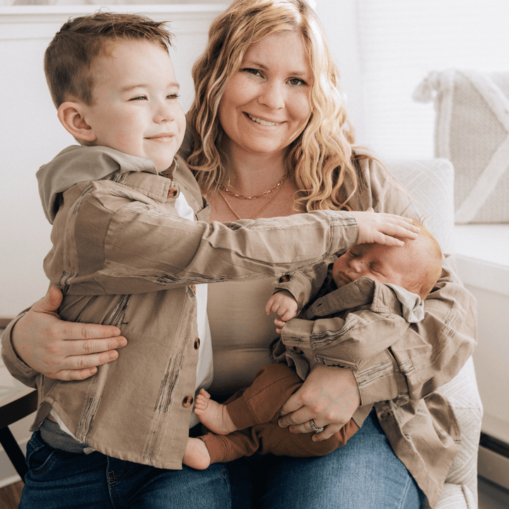 Hooded Embroidered Shirts - Infant - HAHA MAMA Clothing