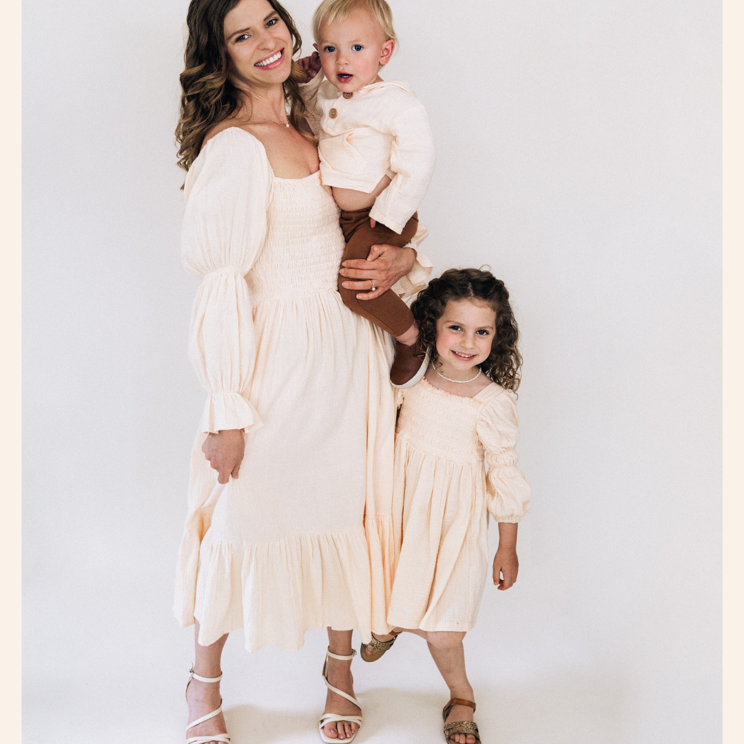 Muslin Puffed Sleeve Mommy & Me Dresses