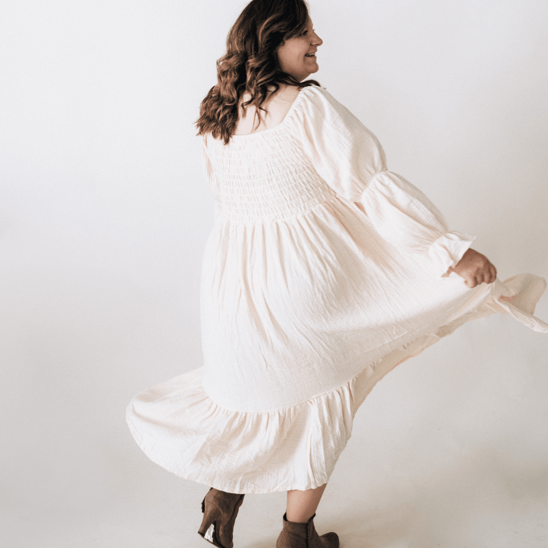 Muslin Puffed Sleeve Mommy & Me Dress - Women - HAHA MAMA Clothing