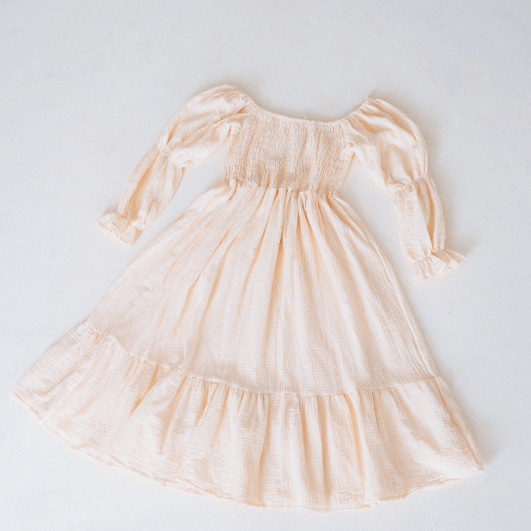 Muslin Puffed Sleeve Mommy & Me Dress - Women - HAHA MAMA Clothing