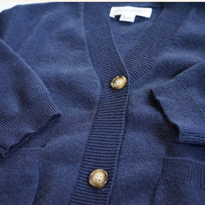 Navy Pocketed Cardigan - Child