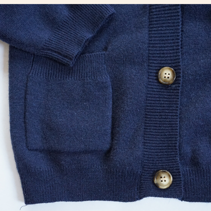 Navy Pocketed Cardigan - Child