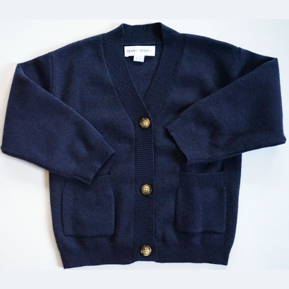 Navy Pocketed Cardigan - Child