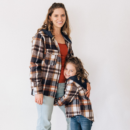 Navy & Copper Flannel