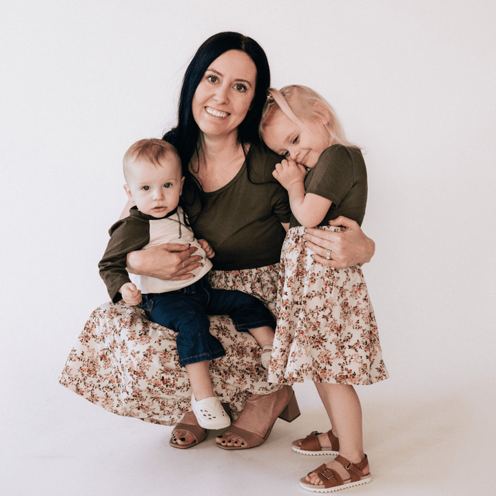 Olive Green Floral - Women - HAHA MAMA Clothing