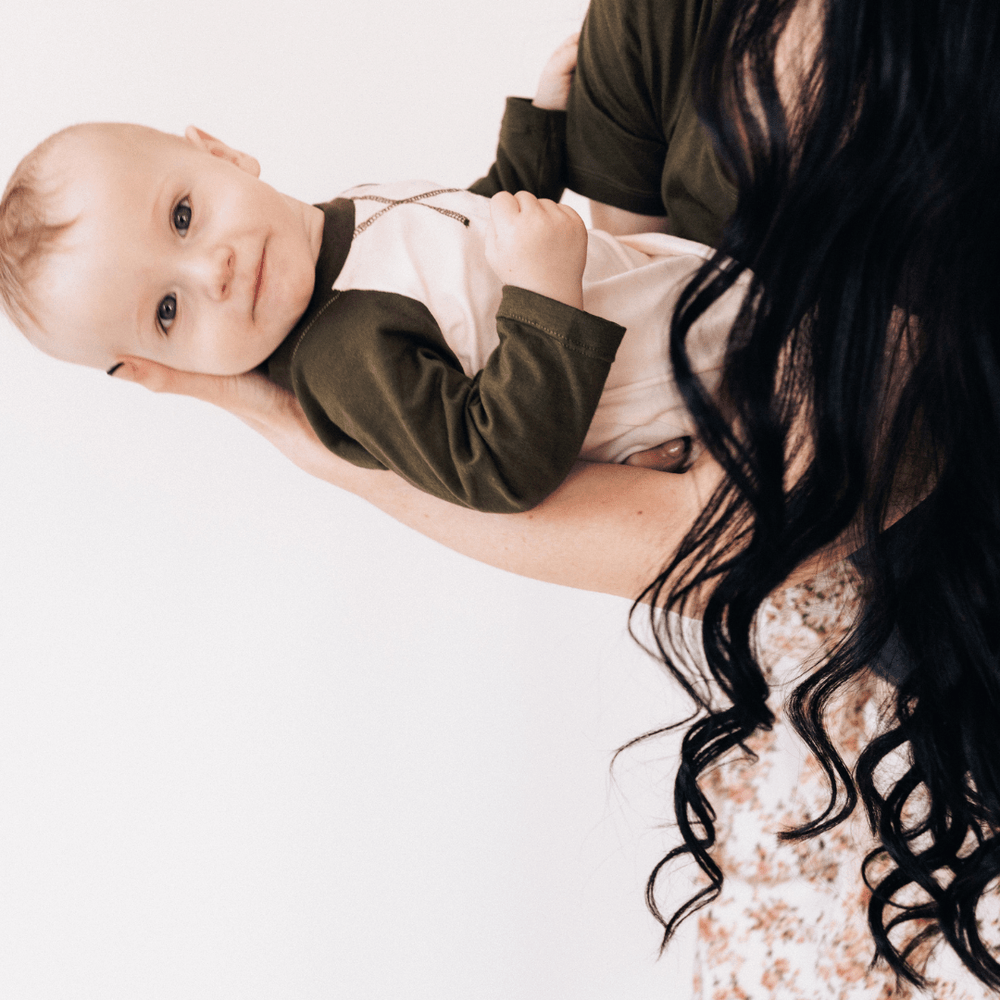 Olive Green Mommy & Son Outfits - HAHA MAMA Clothing