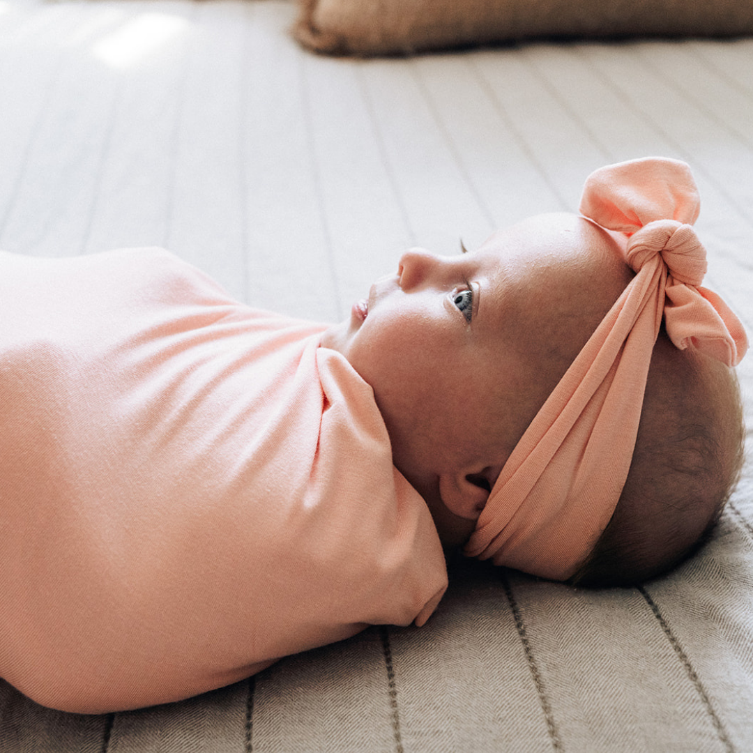 Blush Pink Maternity Delivery Gown & Matching Swaddle