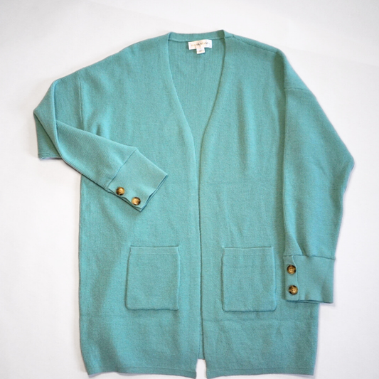 Robin's Egg Blue Pocketed Cardigan - Women