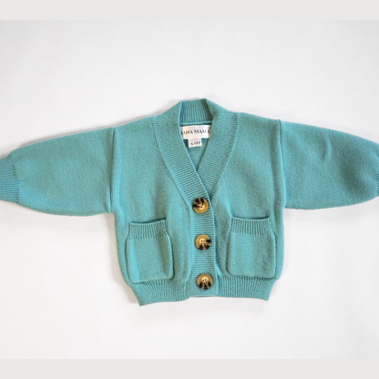 Robin's Egg Blue Pocketed Cardigan - Infant