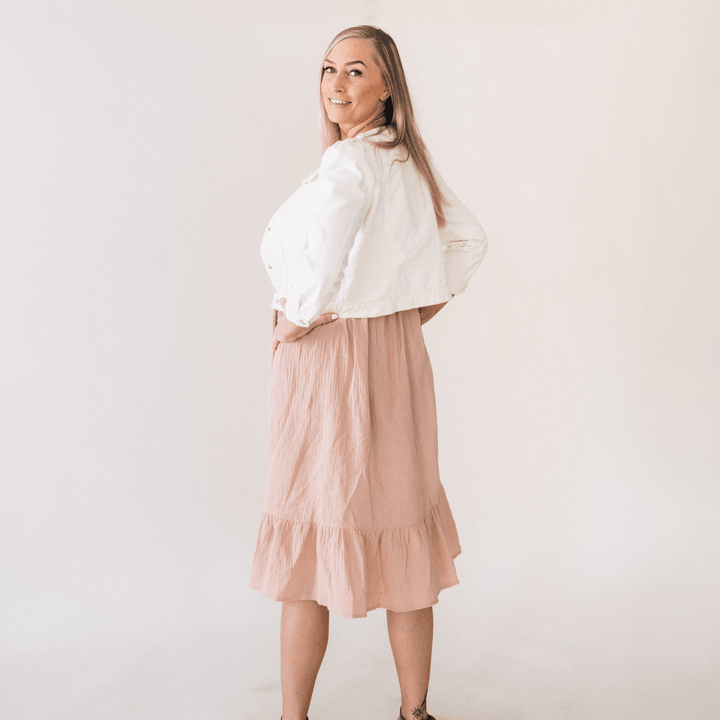 Dusty Rose Crochet Mommy & Me Dress - Women - HAHA MAMA Clothing