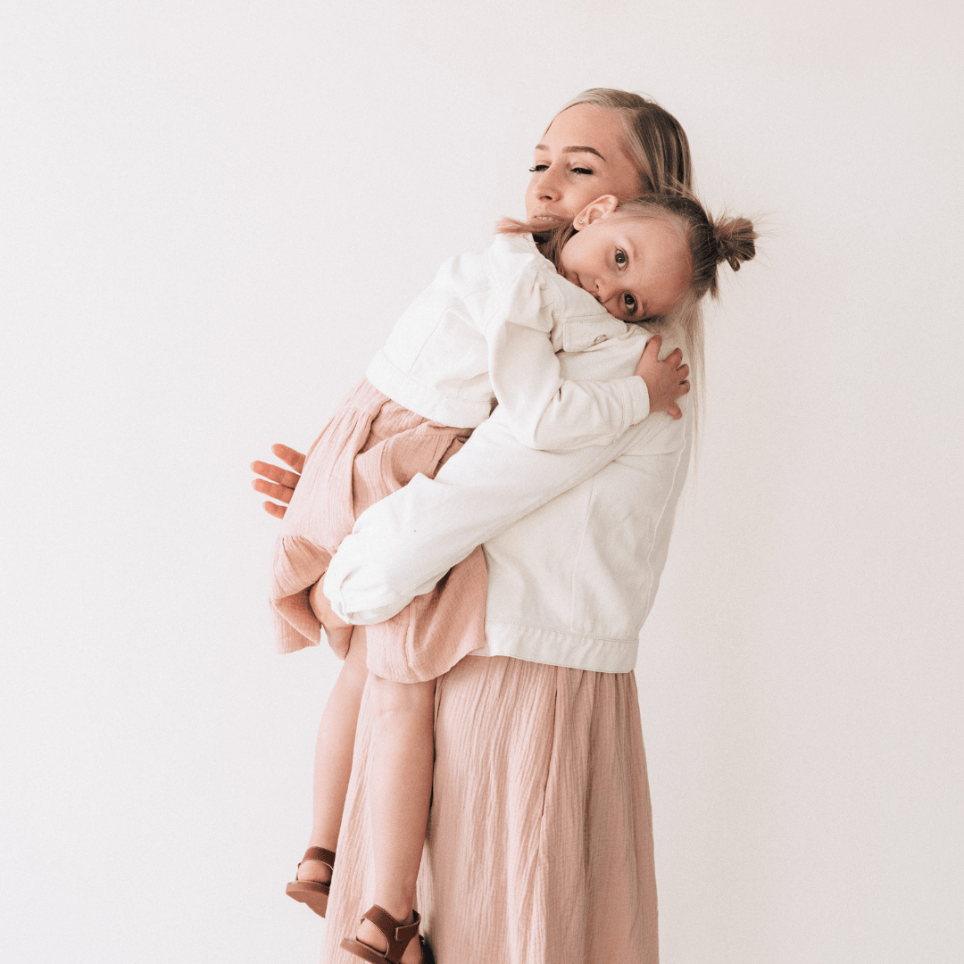 Ivory Cropped Denim Jacket - HAHA MAMA Clothing